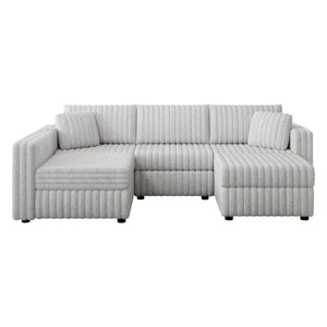 106.3" U-Shaped 4-Person Sofa with Ottoman