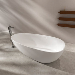 71 Inch Artificial Stone Freestanding Bathroom Bathtub