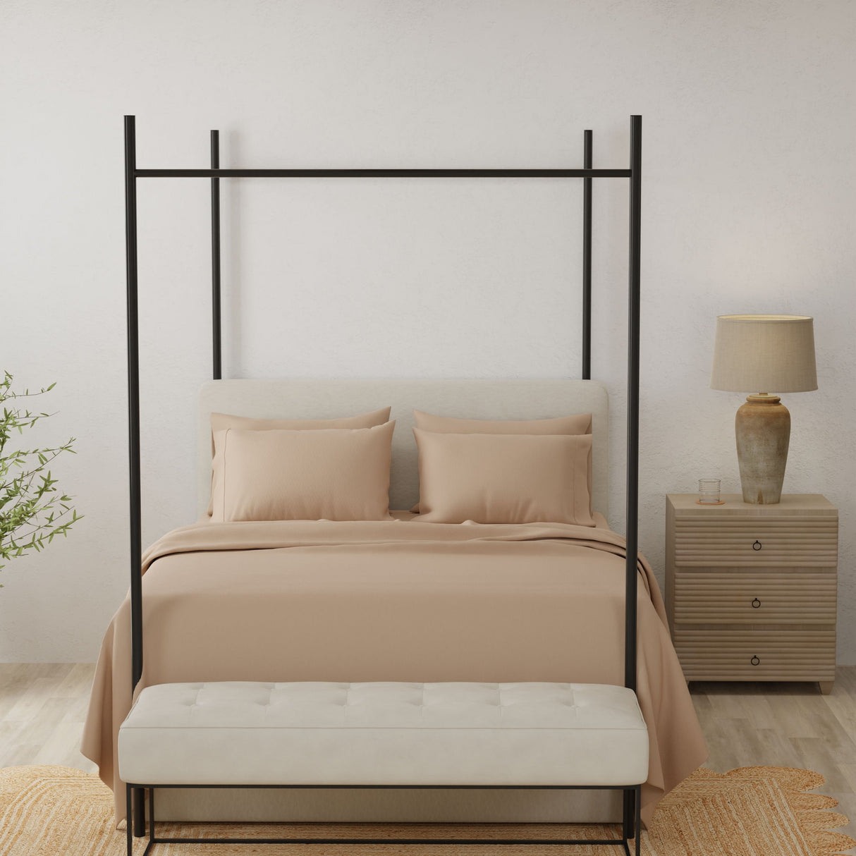 Brushed Hypoallergenic Split Sheet Set