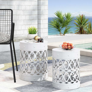 Outdoor Metal S/2 End Table - Best Buy Furniture