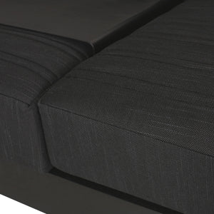Giovanna - 3 Seater Sofa With Aluminum Frame And Water Repellence Cushions - Black