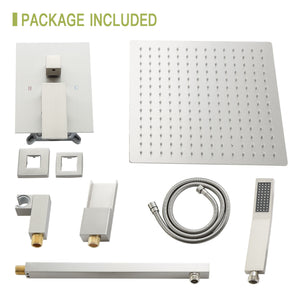 10" Wall Mounted Square Shower System With Rough In Valve