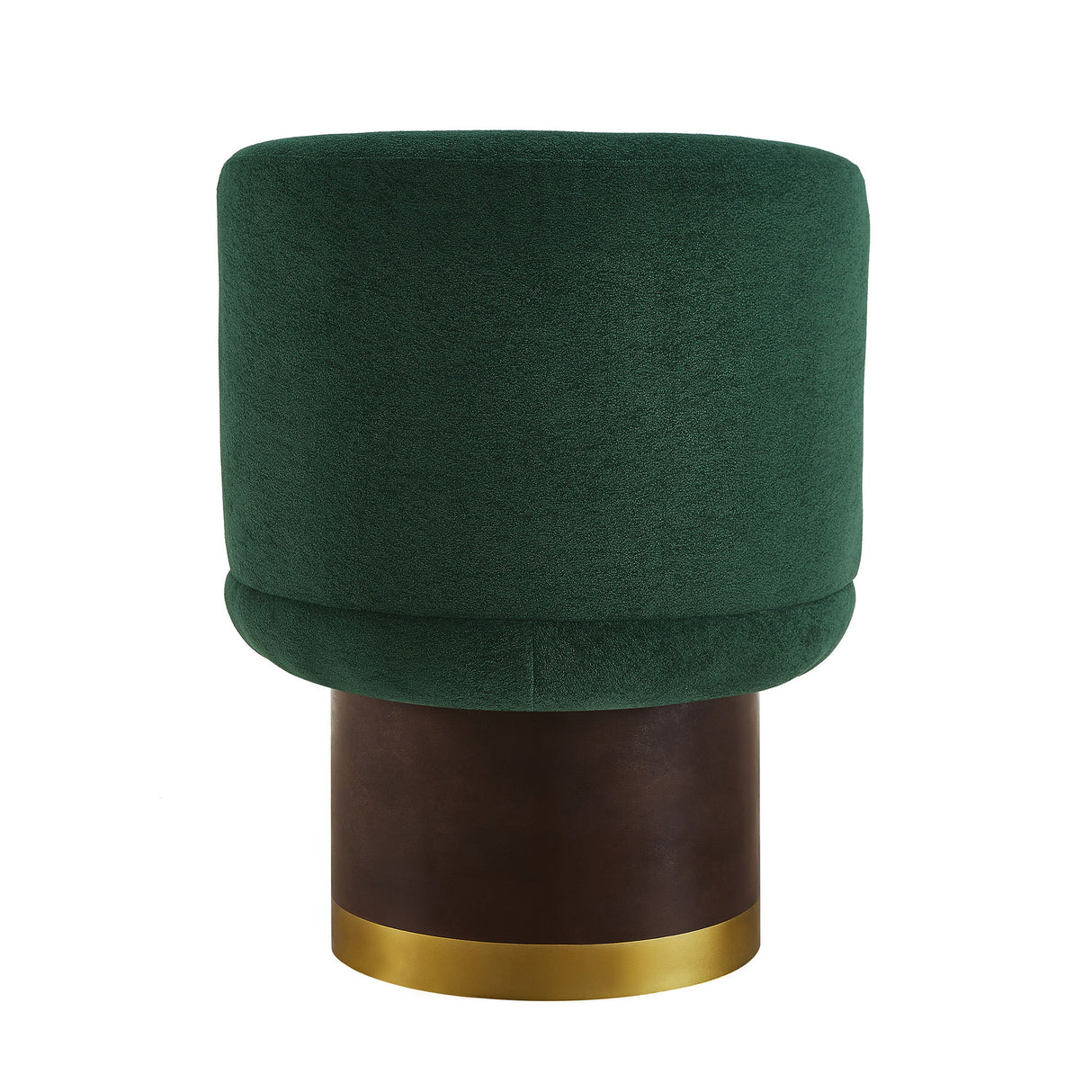 Round Swivel Accent Chair With Ergonomic Backrest For Living Room