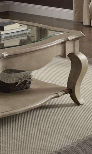 Chelmsford - Clear Glass Coffee Table - Taupe - Best Buy Furniture