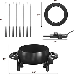 3 Quart Electric Fondue Pot Set