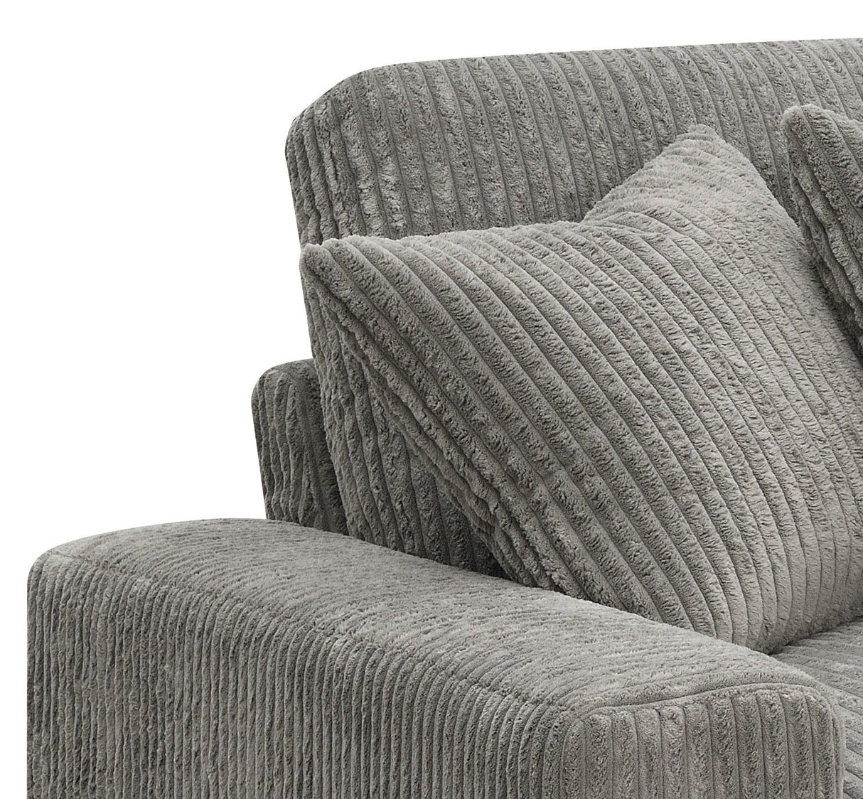 Tavia - Reversible Sectional Sofa With 6 Pillows - Gray - Best Buy Furniture