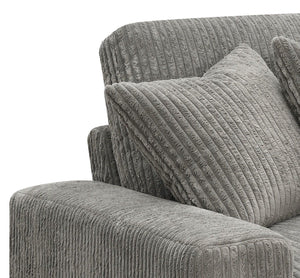 Tavia - Reversible Sectional Sofa With 6 Pillows - Gray - Best Buy Furniture