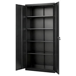 Metal Storage Cabinet, 68.9 in Lockable Steel Garage Cabinet