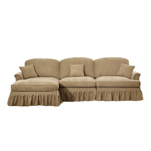 Mid Century Three Seater Modular L Shaped Sectional Couch