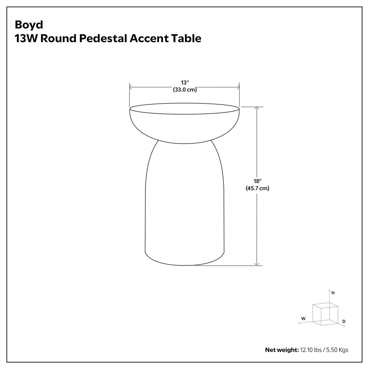 Boyd - Handcrafted Accent Table