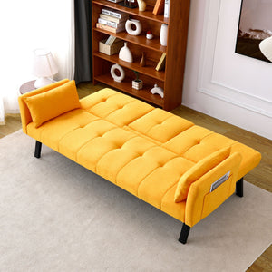Sofa Bed With Foldable Design And Cup Holder
