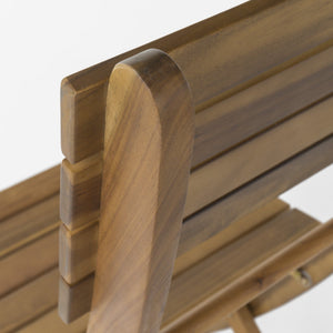 Natural 5 Piece Wood Outdoor Patio Dining Set - Natural Stained