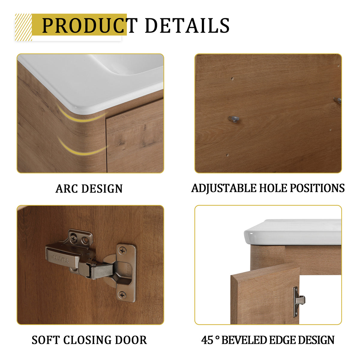 64'' Freestanding Bathroom Vanity with Ceramic Sink - Plywood