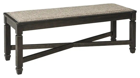 Tyler Creek - Upholstered Bench - Black / Grayish Brown - Best Buy Furniture