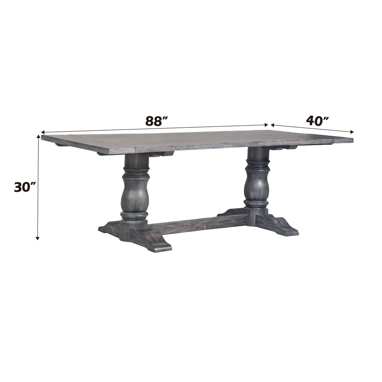 Leventis - Dining Table - Weathered Gray - Best Buy Furniture