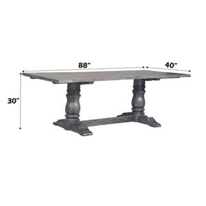Leventis - Dining Table - Weathered Gray - Best Buy Furniture