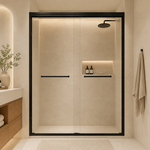 Aluminum Frame Double Sliding Shower Door