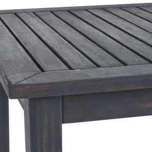 Outdoor Minimalist Acacia Wood Rectangle Bar Table
