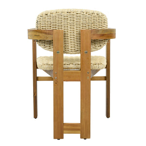 Outdoor Accent Armchairs For Patio (Set of 2) - Natural / Teak