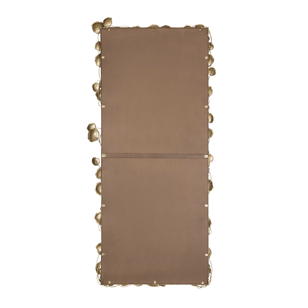 Full Length Mirror With en Leaf Accents, Floor Miiror For Living Room Bedroom - Gold