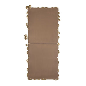 Full Length Mirror With en Leaf Accents, Floor Miiror For Living Room Bedroom - Gold