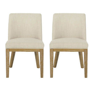 Modern Dining Chair With Durable Fabric Upholstery And Sturdy Wooden Frame (Set of 2) - Best Buy Furniture