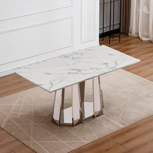 Marble Dining Table for 6 People