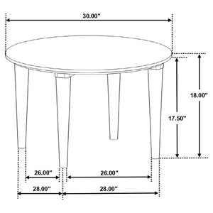 Leska - Round Coffee Table - White