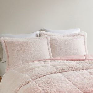 Twin/Twin XL Ombre Shaggy Long Fur Comforter Mini Set