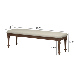4-Piece King Bedroom Set with Fluted Bed, 2 Nightstands, Bench, Walnut
