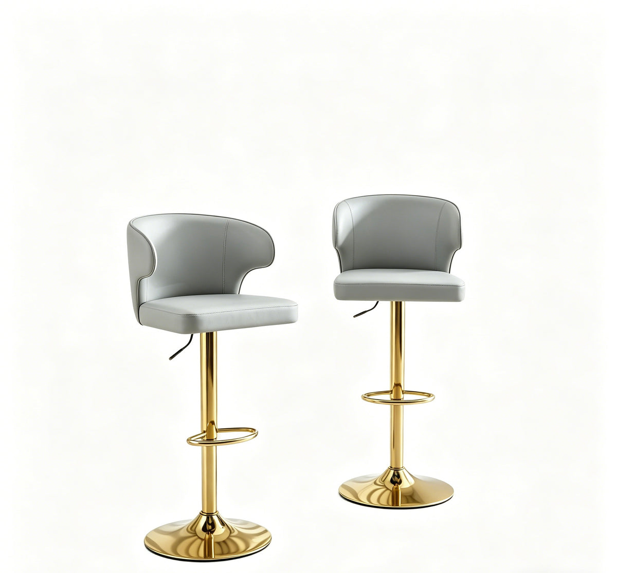 Modern Rotating Adjustable Bar Chair Set - Grey