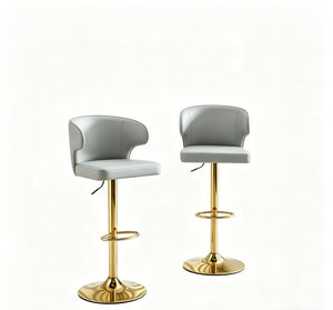 Modern Rotating Adjustable Bar Chair Set - Grey