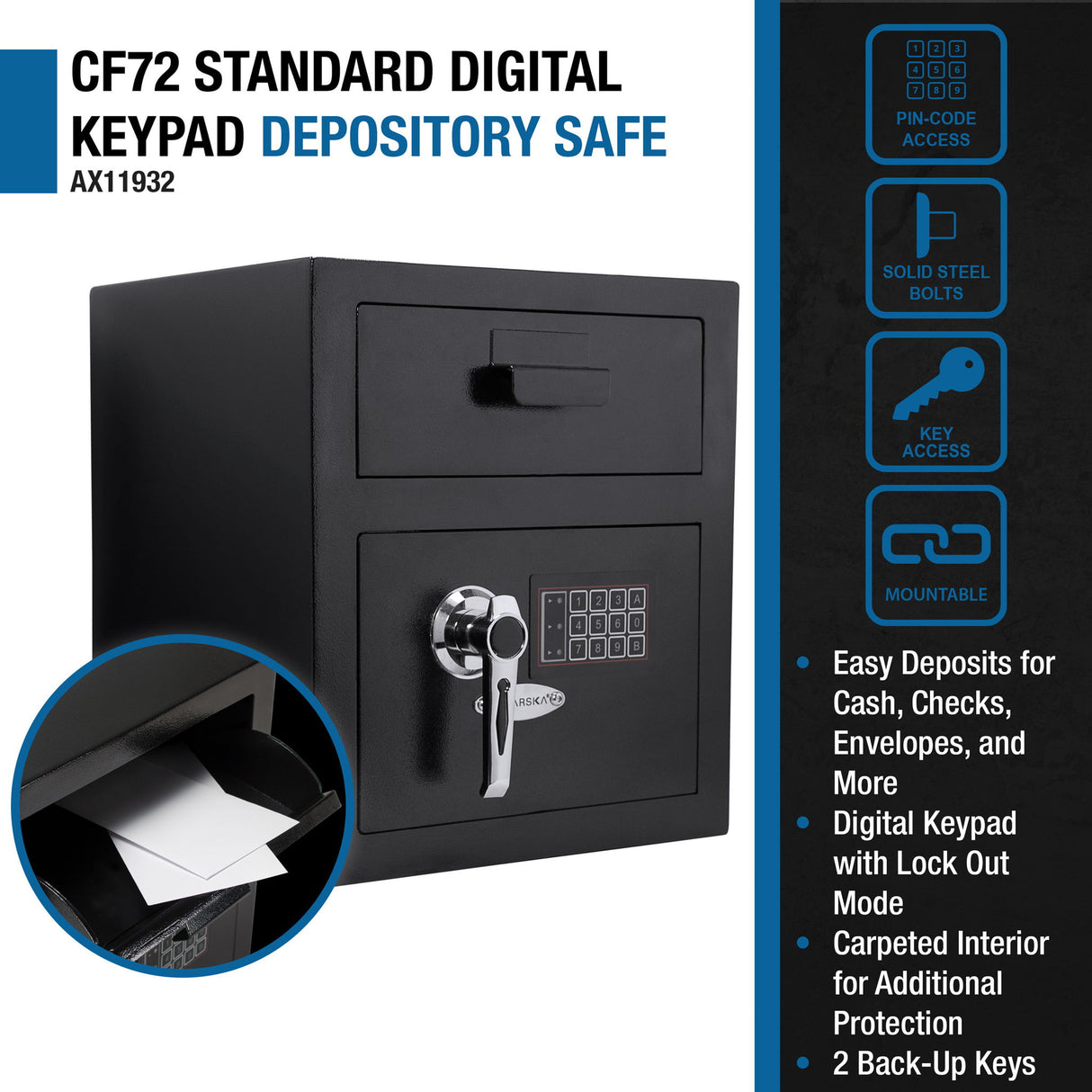 Durable Keypad Depository Safe