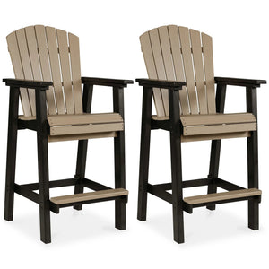 Fairen Trail - Tall Barstool (Set of 2) - Black / Driftwood - Best Buy Furniture