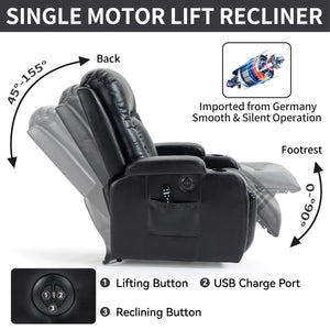 Infinite Position Power Lift Recliner Chair for Elderly