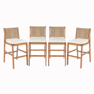 4 Piece Acacia Wood Patio Seating Set