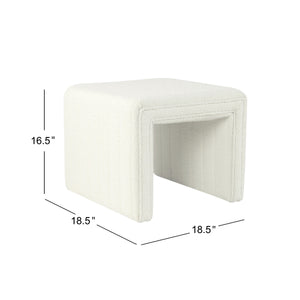 Ada Footstool Ottoman, Channel Tufted