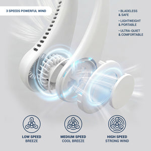 Rechargeable Neck Fan, Portable Bladeless Personal Fan