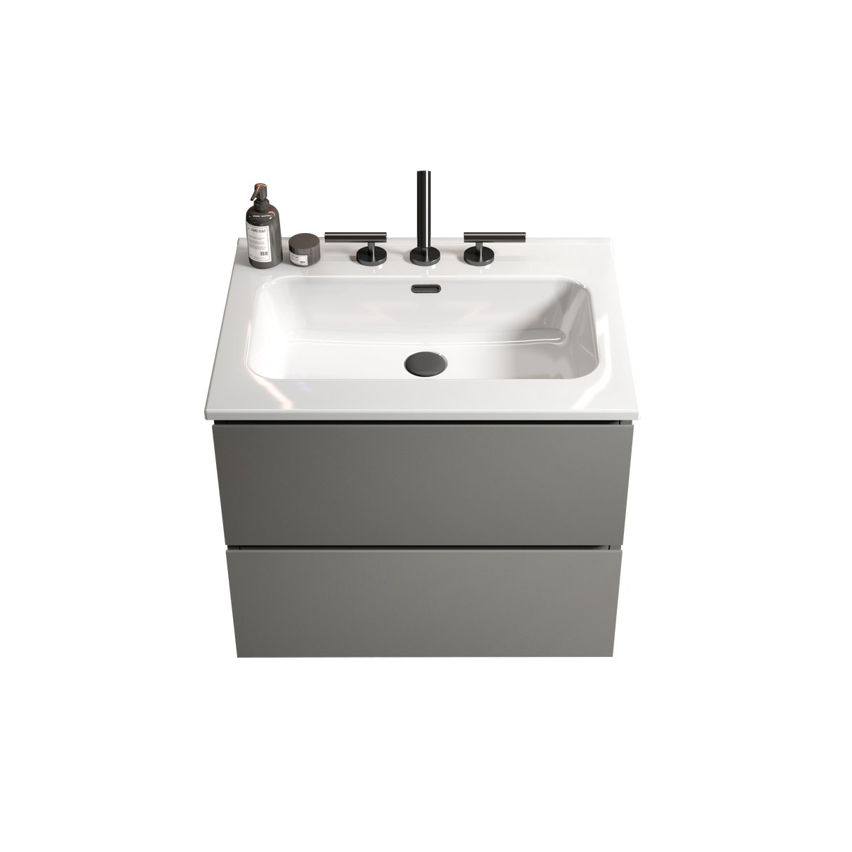 TIA 24" Wall Mount Space Grey Bathroom Vanity