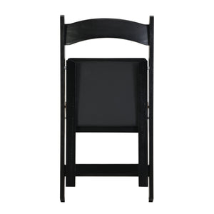 Solid Wood Upholstered Folding Chair Set, Dining Room (Set of 4)