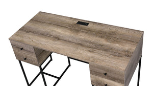 Desirre - Wirting Desk With USB Port - Oak - Best Buy Furniture