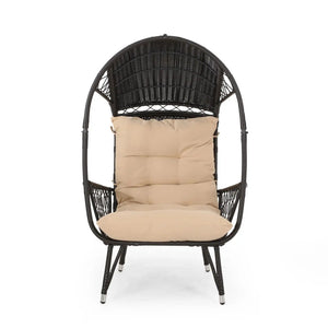 Outdoor Wicker Standing Basket Chair With Cushion - Best Buy Furniture