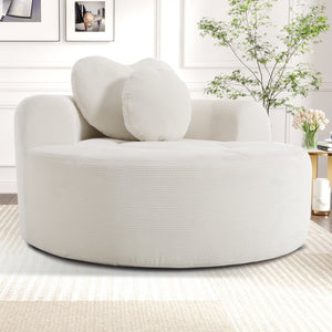 Round Sofa Bed with Memory Foam Sectional Couch