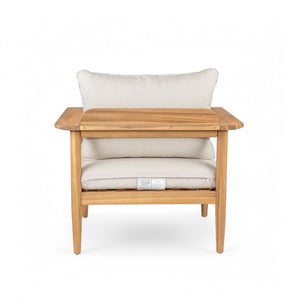 Terassi - Outdoor Lounge Chair (Set of 2) With Cushions - Beige / Light Teak