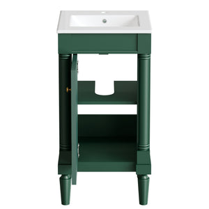 French Style Bathroom Cabinet With Sink, Adjustable Shelf