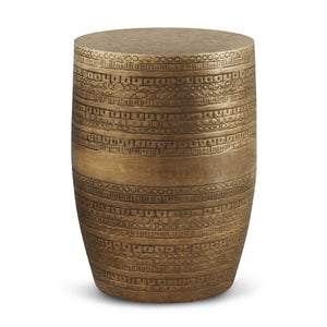 Johnsen-15-inch-Wide-Tribal-Pattern-Metal-Accent-Table-in-Antique-Gold-