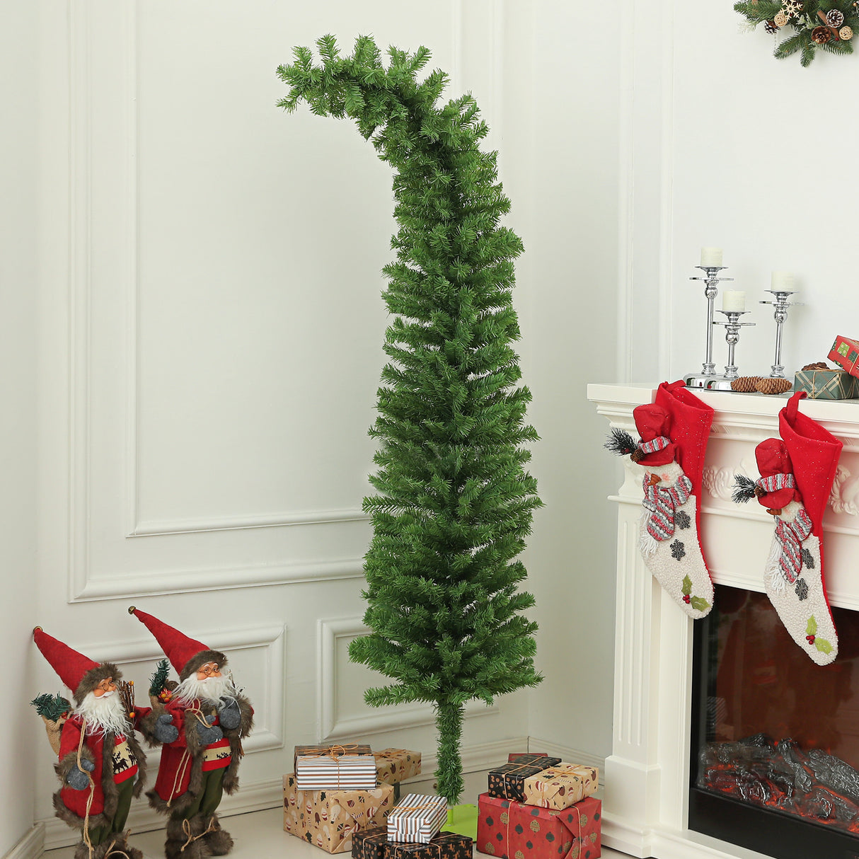 HOMCOM 6ft Whimsical Pencil Christmas Tree