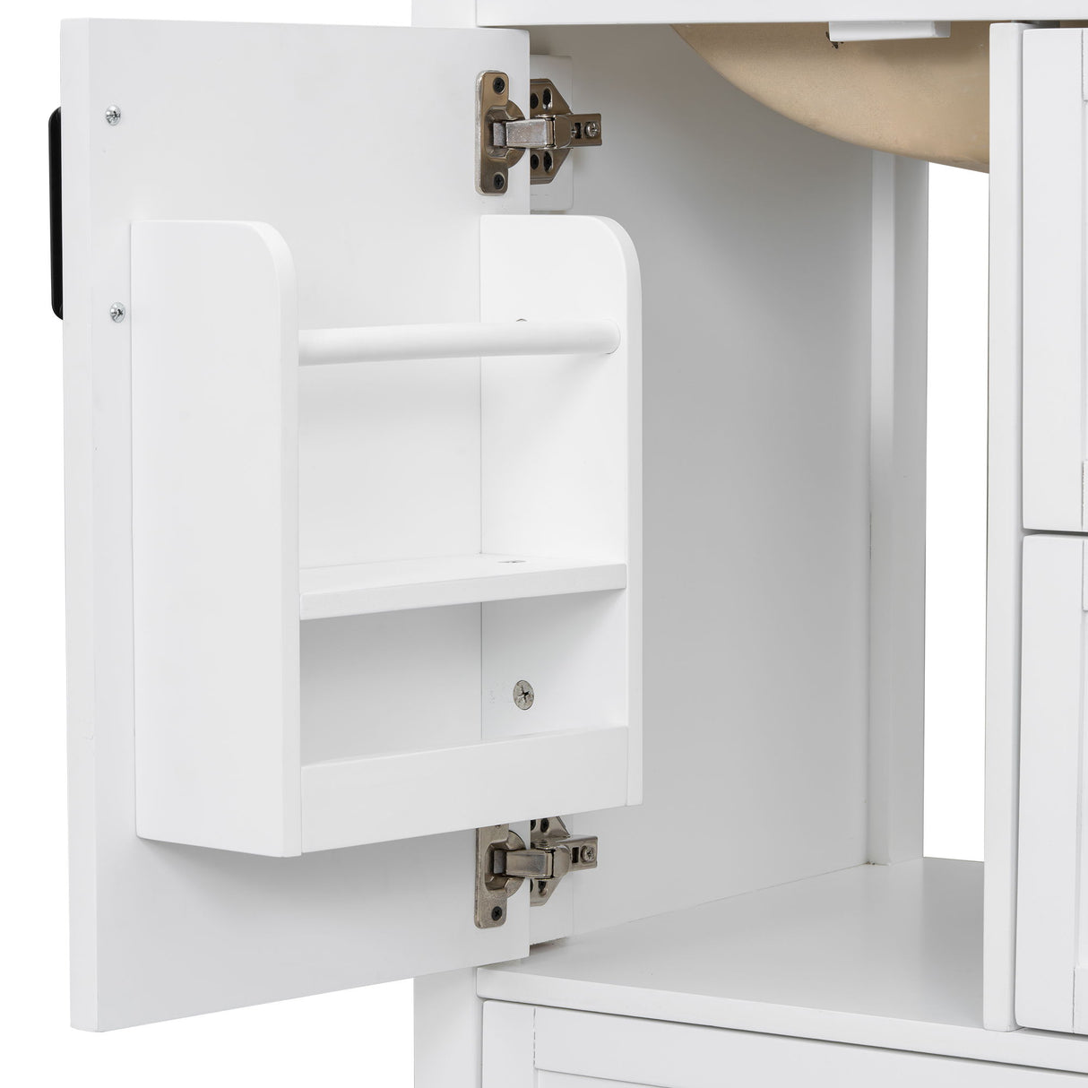 Bathroom Vanity With Sink, Soft-Close Doors, Double-Layer Shelf And 3 Drawers