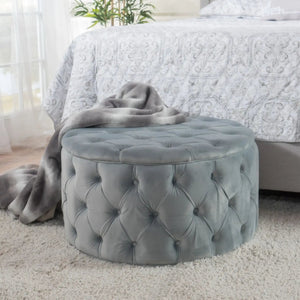 Modern Glam Ottoman Velvet - Best Buy Furniture