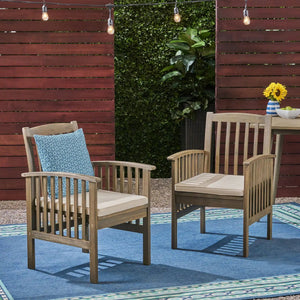 Casa - Acacia Dining Chair Set With Cushions, - Best Buy Furniture